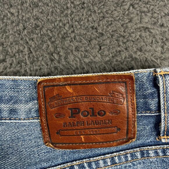 Vtg Polo Ralph Lauren Jeans Mens 35x32 Blue Medium Wash Straight Fit Y2K 90s - Picture 8 of 15